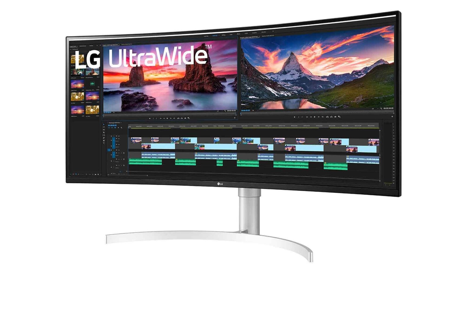 LG 38WN95CP-W 38 tommers UltraWide QHD+ IPS buet skærm NVIDIA G-SYNC™-kompatibilitet, 38WN95CP-W