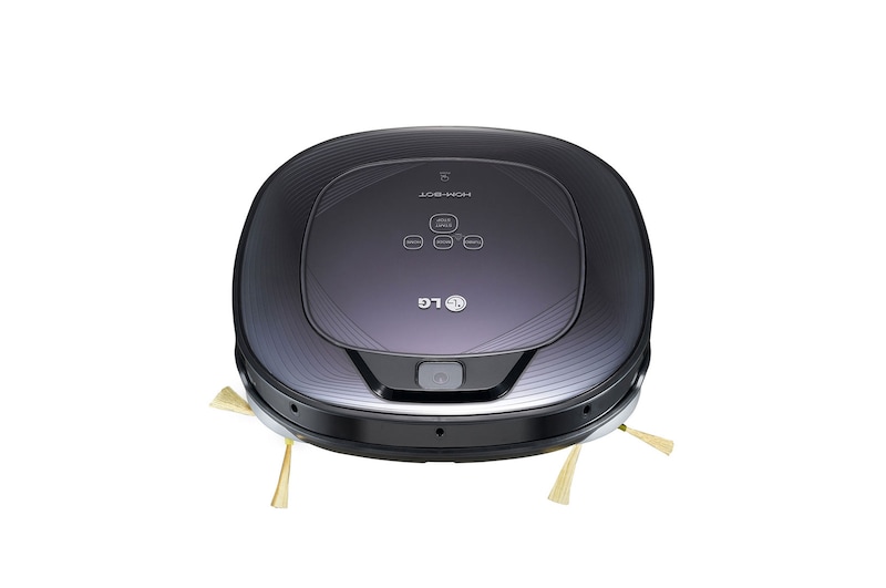 LG Ny robotstøvsuger i ocean black red farve med Smart Inverter Motor™ og alligevel grundig rengøring af hjørner, VR6270LVOB