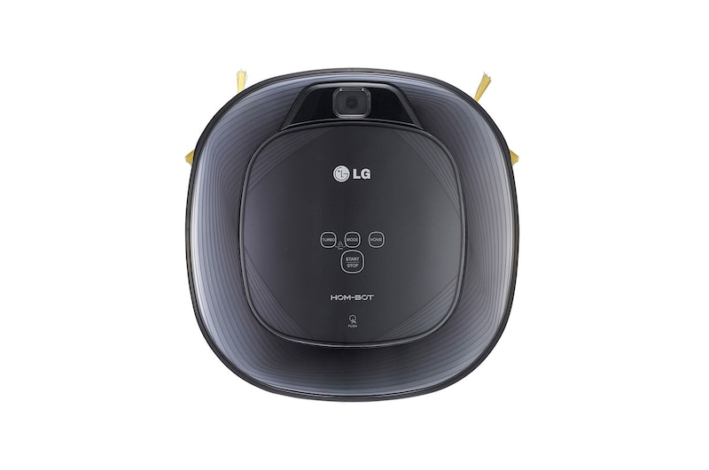 LG Ny robotstøvsuger i ocean black red farve med Smart Inverter Motor™ og alligevel grundig rengøring af hjørner, VR6270LVOB