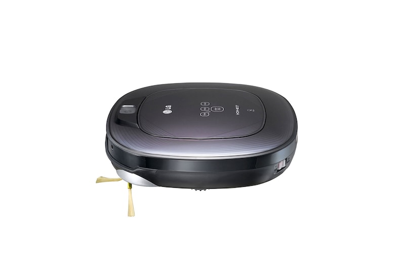 LG Ny robotstøvsuger i ocean black red farve med Smart Inverter Motor™ og alligevel grundig rengøring af hjørner, VR6270LVOB