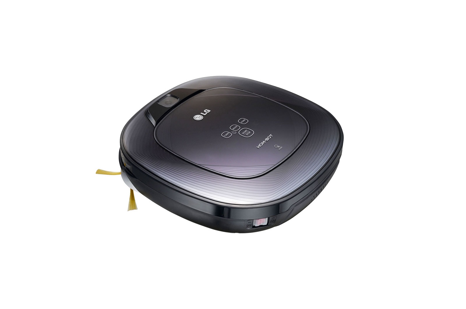 LG Ny robotstøvsuger i ocean black red farve med Smart Inverter Motor™ og alligevel grundig rengøring af hjørner, VR6270LVOB