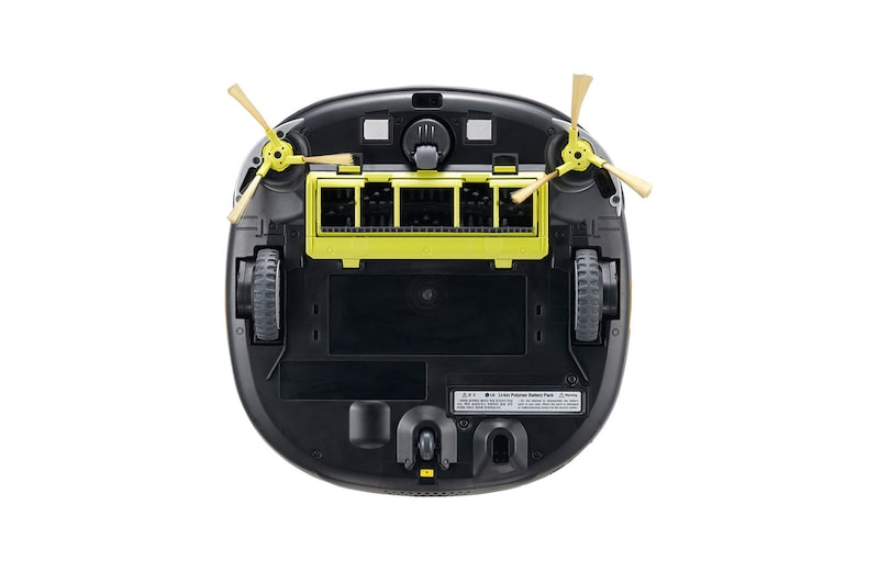 LG Ny robotstøvsuger i ocean black red farve med Smart Inverter Motor™ og alligevel grundig rengøring af hjørner, VR6270LVOB