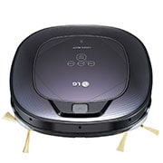 Visning forfra af Ny robotstøvsuger i ocean black red farve med Smart Inverter Motor™ og alligevel grundig rengøring af hjørner VR6270LVOB