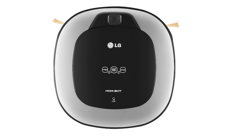 LG Effektiv rengøring i hjørner med sit firkantede design og ekstra lange børster. Lavt lydniveau og støvbeholder som er nem at tømme., VR6340LV