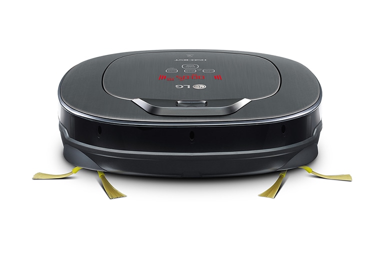 LG Ny Robotstøvsuger i sølvmetallic med Smart Inverter Motor ™ og alligevel grundig rengøring af hjørner og tørsvabring, VR65710LVMP