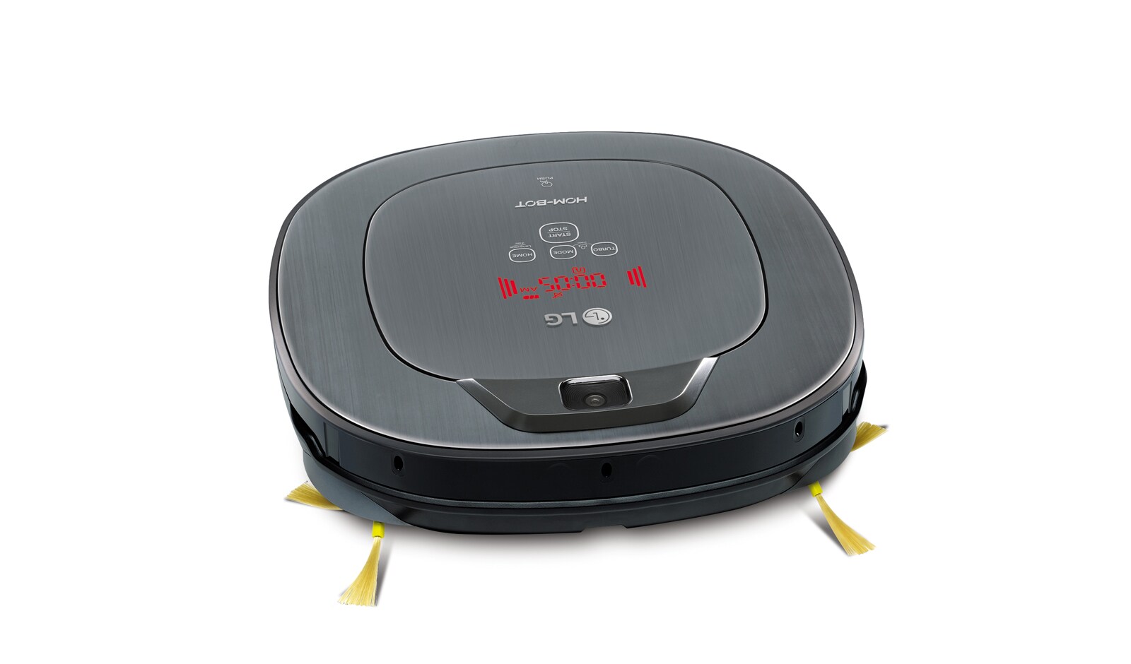 LG Ny Robotstøvsuger i sølvmetallic med Smart Inverter Motor ™ og alligevel grundig rengøring af hjørner og tørsvabring, VR65710LVMP