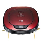 LG Ny robotstøvsuger i ruby red farve med Smart Inverter Motor™ og alligevel grundig rengøring af hjørner, VR8601RR