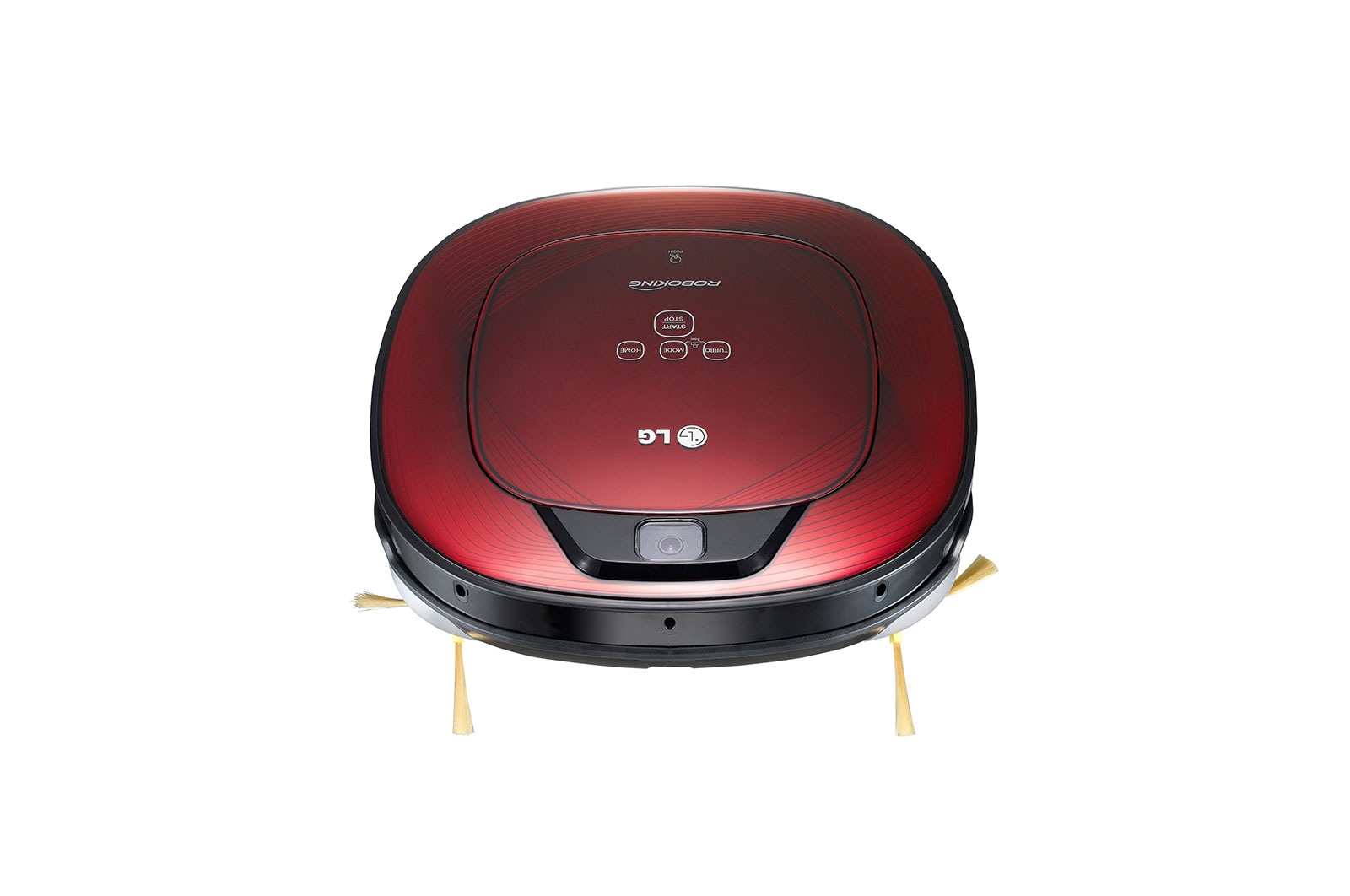LG Ny robotstøvsuger i ruby red farve med Smart Inverter Motor™ og alligevel grundig rengøring af hjørner, VR8601RR