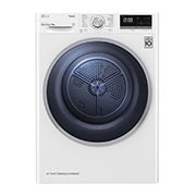 Visning forfra af 9-kg DUAL Inverter Heat Pump™ -tørretumbler med Eco Hybrid™ og Varmepumpe Teknologi F0RV509N1WD