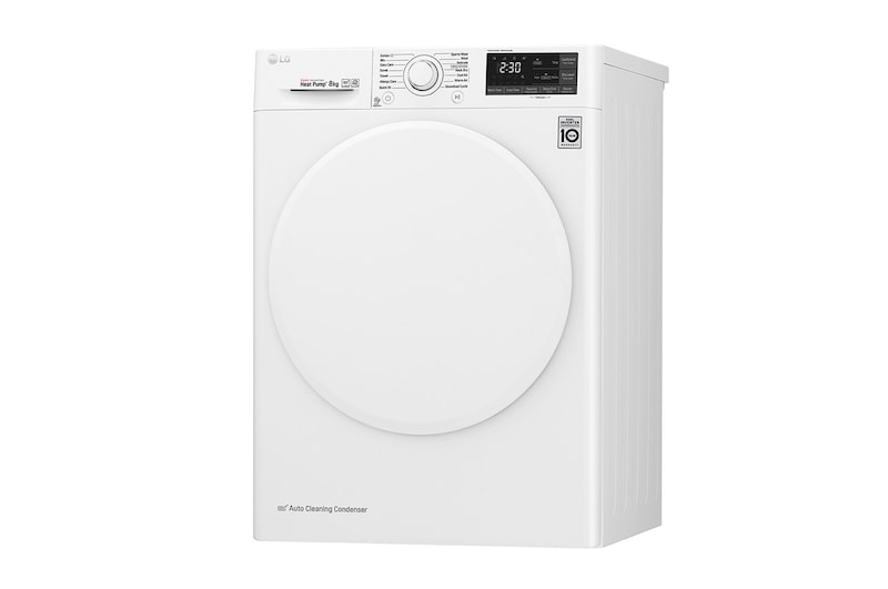 LG 8-kg DUAL Inverter Heat Pump™ -tørretumbler med ™ Eco Hybrid™ og Varmepumpe Teknologi, FDRC308N0W9