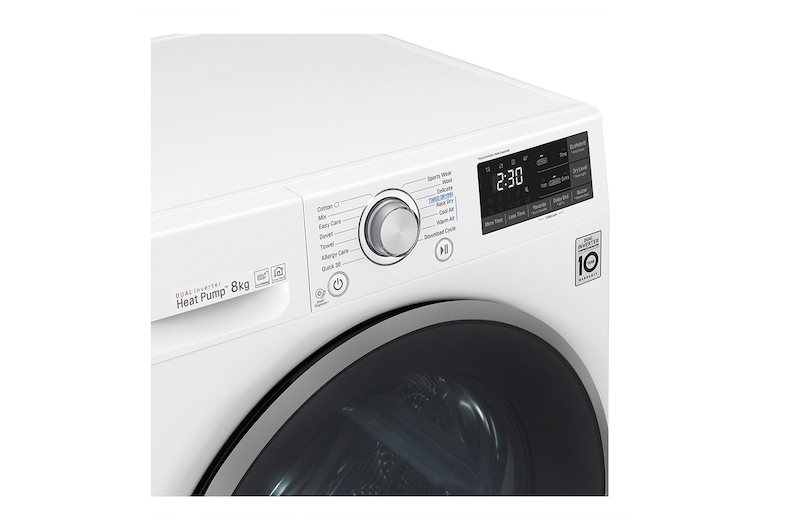 LG 8-kg DUAL Inverter Heat Pump™ -tørretumbler med ™ Eco Hybrid™ og Varmepumpe Teknologi, P0AQTR2W9