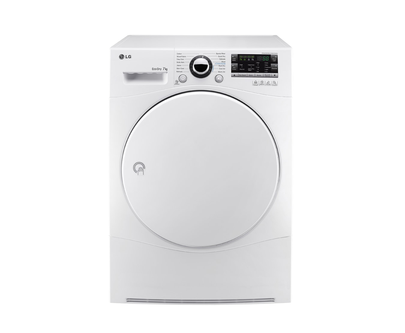 Visning forfra af 7-KG TØRRETUMBLEREN MED VARMEPUMPETEKNOLOGI RC7055AH1Z