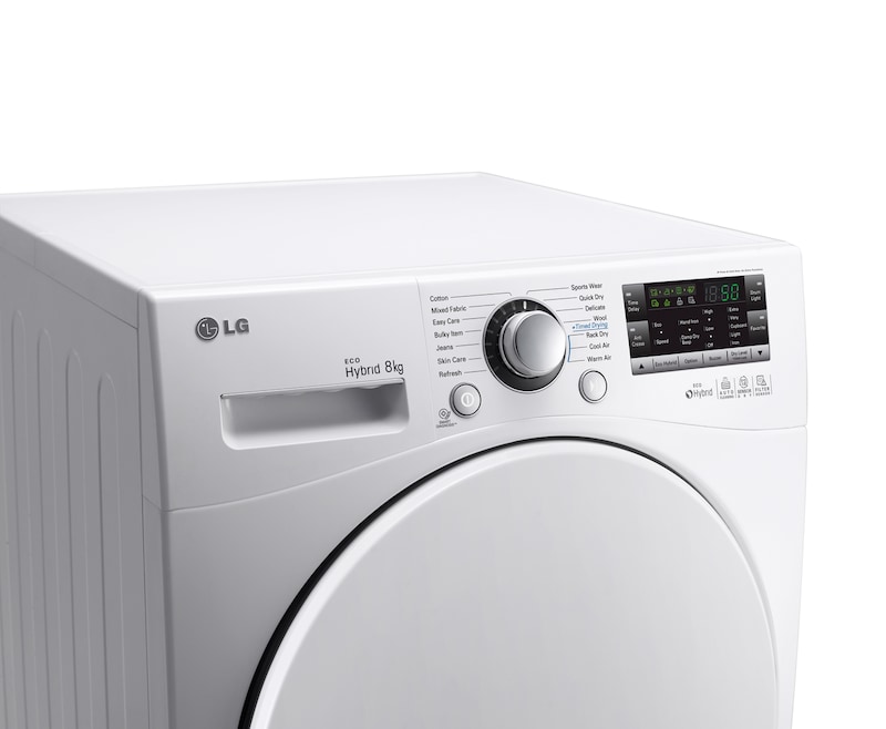 LG 8-KG ECO HYBRID TØRRETUMBLER VARMEPUMPETEKNOLOGI, RC8055AP1Z