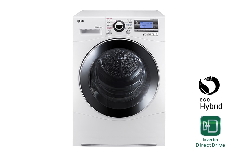 Visning forfra af 8-Kg Eco Hybrid Tørretumbler med Varmepumpeteknologi RC8055AP2F