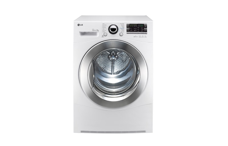 Visning forfra af 8-KG ECO HYBRID TØRRETUMBLER VARMEPUMPETEKNOLOGI RC8055AP2Z