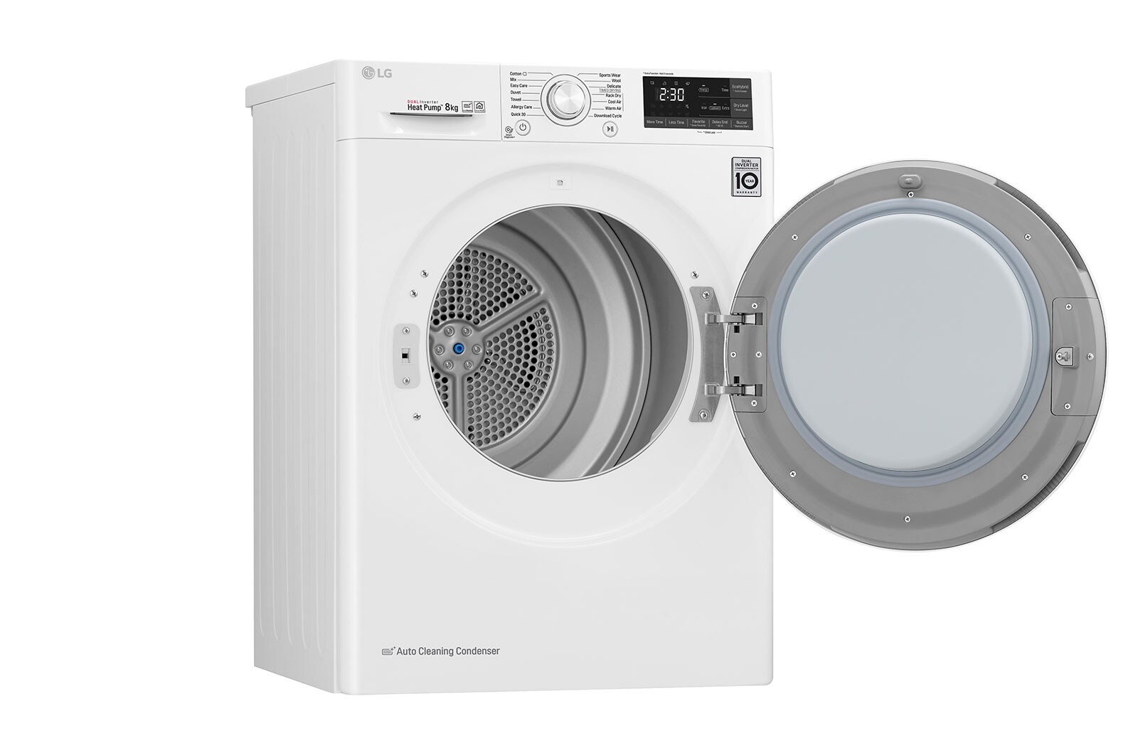 LG 8-kg DUAL Inverter Heat Pump™ -tørretumbler med ™ Eco Hybrid™ og Varmepumpe Teknologi, RC80S2AV0W