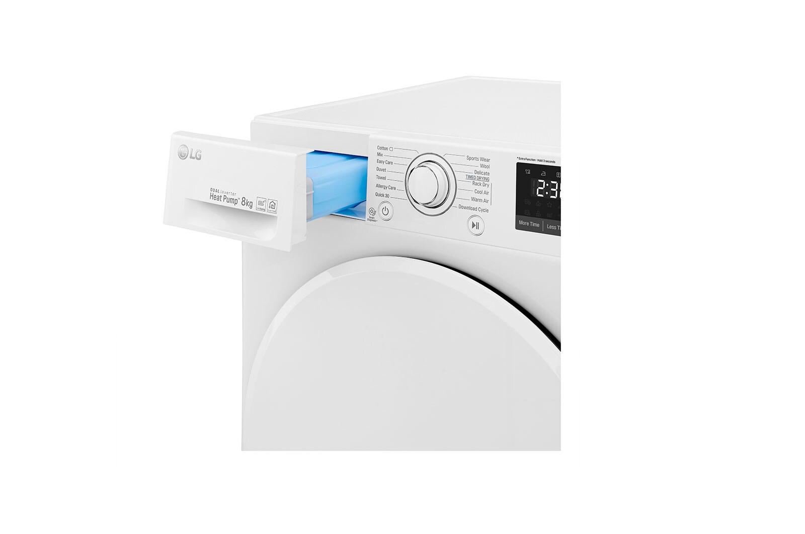 LG 8-kg DUAL Inverter Heat Pump™ -tørretumbler med ™ Eco Hybrid™ og Varmepumpe Teknologi, RC80S2AV0W