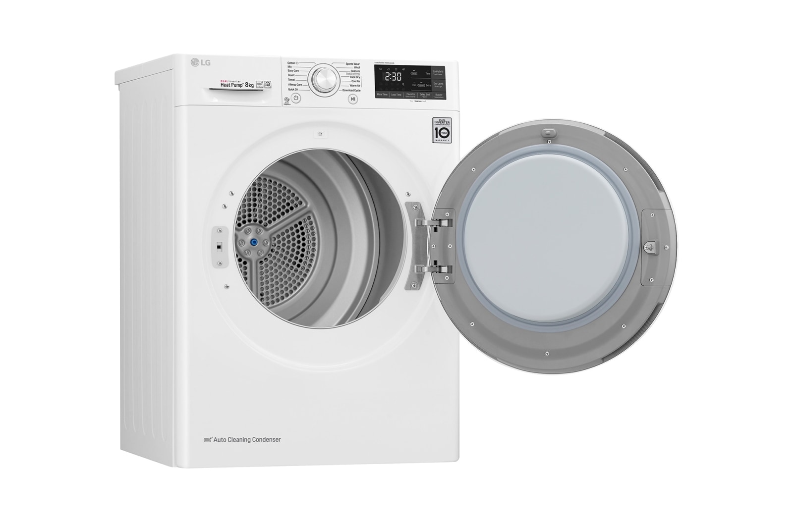 LG 8-kg DUAL Inverter Heat Pump™ -tørretumbler med ™ Eco Hybrid™ og Varmepumpe Teknologi, RC80U2AV0W