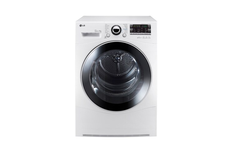 Visning forfra af 9-KG ECO HYBRID TØRRETUMBLER VARMEPUMPETEKNOLOGI RC9055AP3Z