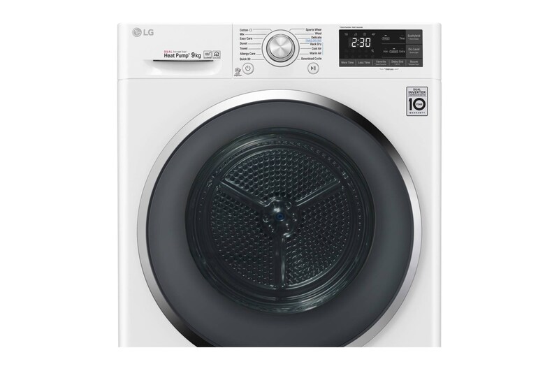 LG 9-kg DUAL Inverter Heat Pump™ -tørretumbler med ™ Eco Hybrid™ og Varmepumpe Teknologi, RC9DN9029