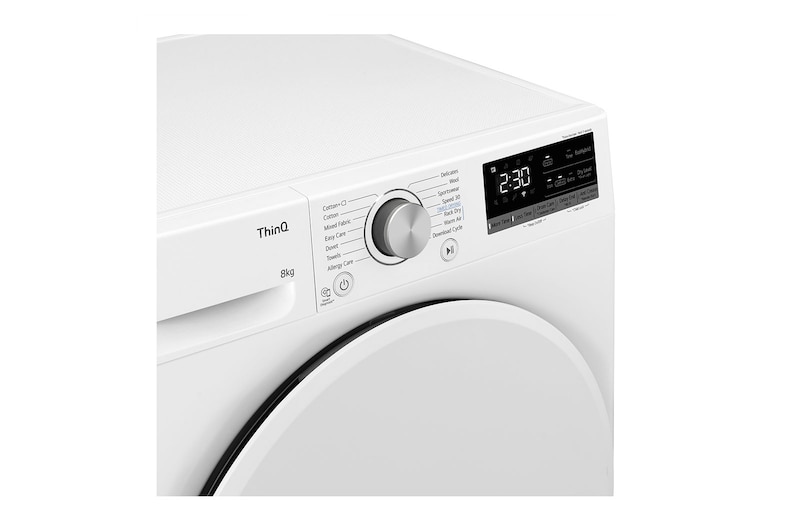 LG 8-kg DUAL Inverter Heat Pump™ -tørretumbler med ™ Eco Hybrid™ og Varmepumpe Teknologi, RH80V5AV0N