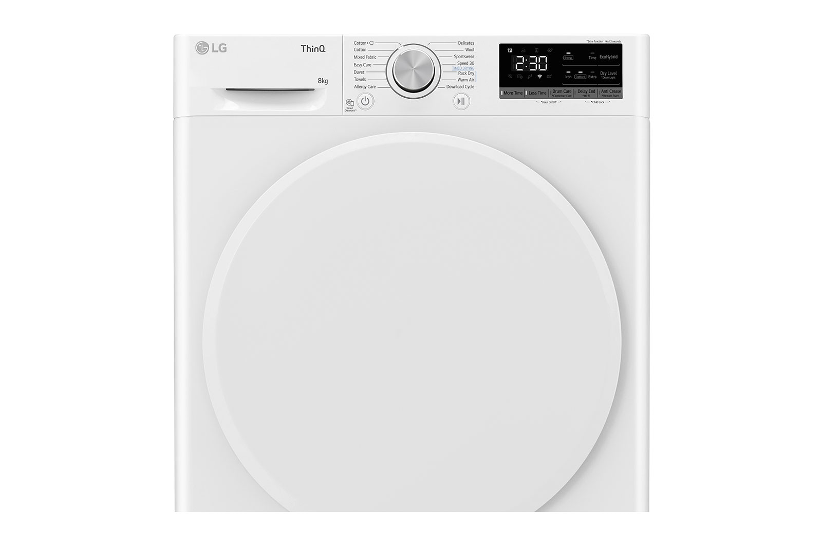 LG 8-kg DUAL Inverter Heat Pump™ -tørretumbler med ™ Eco Hybrid™ og Varmepumpe Teknologi, RH80V5AV0N