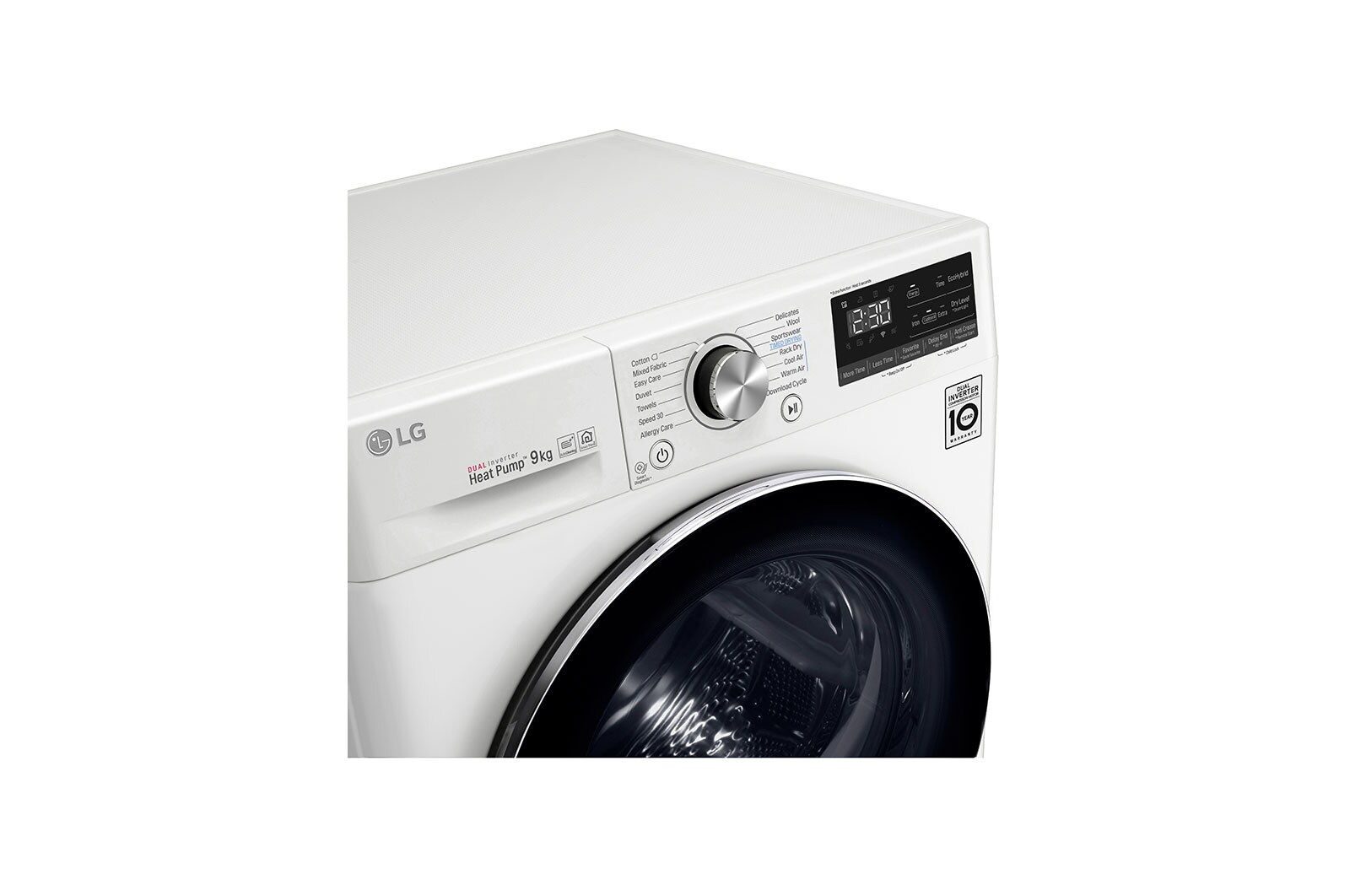 LG 9-kg DUAL Inverter Heat Pump™ -tørretumbler med ™ Eco Hybrid™ og Varmepumpe Teknologi, RV9DN9029