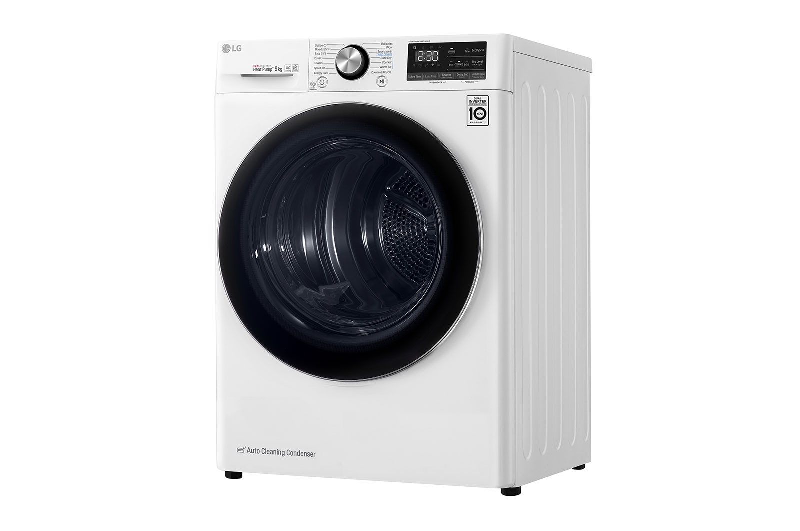 LG 9-kg DUAL Inverter Heat Pump™ -tørretumbler med ™ Eco Hybrid™ og Varmepumpe Teknologi, RV9DN9029