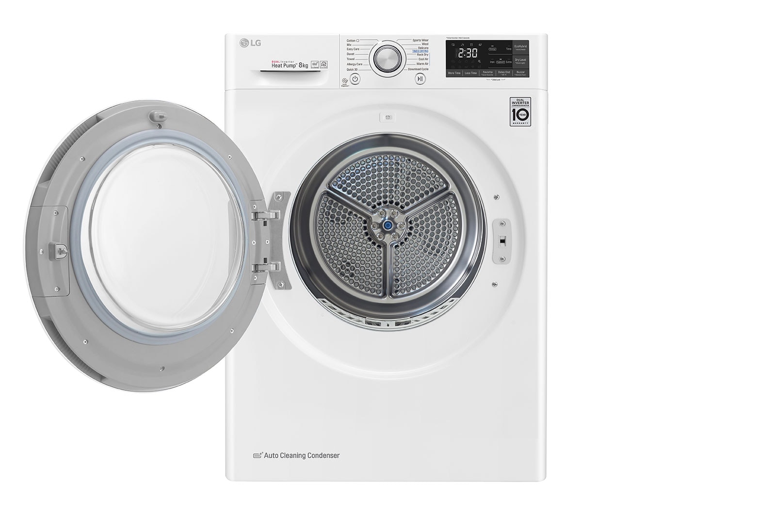 LG 8-kg DUAL Inverter Heat Pump™ -tørretumbler med ™ Eco Hybrid™ og Varmepumpe Teknologi, S0RC308N1W9