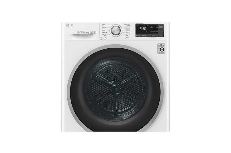 LG 8-kg DUAL Inverter Heat Pump™ -tørretumbler med ™ Eco Hybrid™ og Varmepumpe Teknologi, S0RC308N1W9