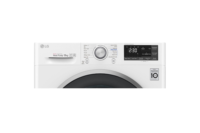 LG 8-kg DUAL Inverter Heat Pump™ -tørretumbler med ™ Eco Hybrid™ og Varmepumpe Teknologi, S0RC308N1W9