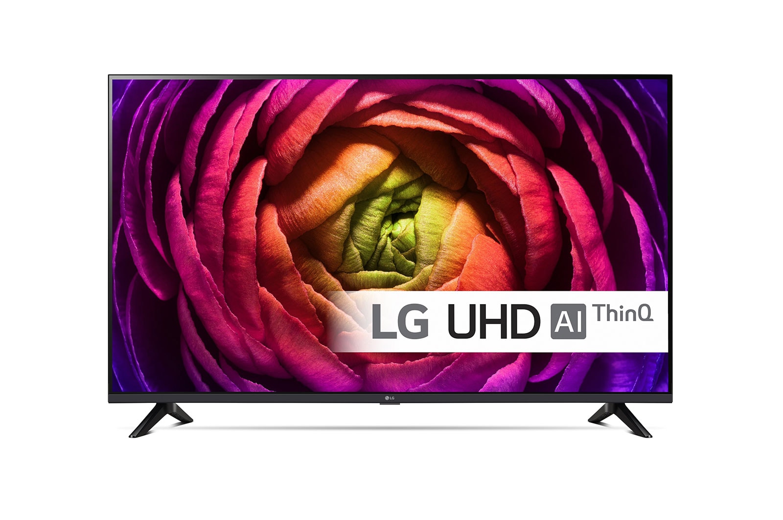 Visning forfra af LG 50&#39;&#39; UHD UR73 - 4K TV (2023) 50UR73006LA
