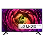 Visning forfra af LG 50&#39;&#39; UHD UR73 - 4K TV (2023) 50UR73006LA