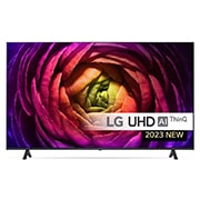 Visning forfra af LG 43&#39;&#39; UHD UR74 - 4K TV (2023) 43UR74006LB