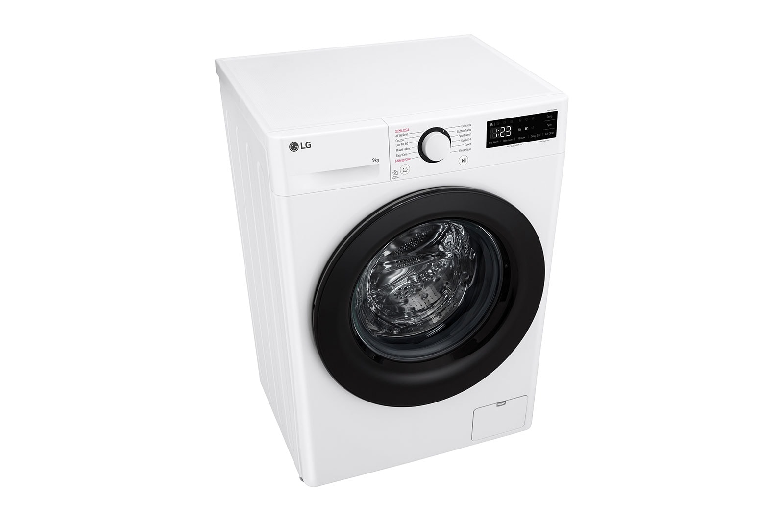 LG Slim 9 kg Vaskemaskin(Hvid) - Steam, Energiklasse A, AI DD™,  Smart Diagnosis™, 47,5cm dybde, F2Y5FYP6W