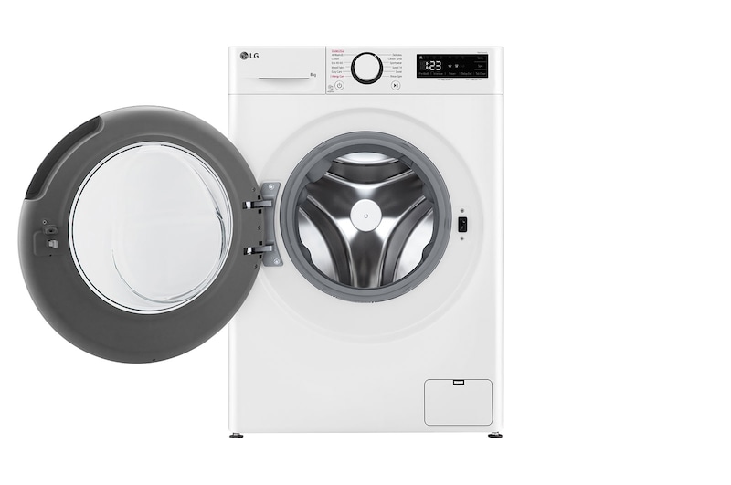 LG Slim 8 kg Vaskemaskin(Hvid) - Steam, Energiklasse A, AI DD™,  Smart Diagnosis™, 47,5cm dybde, F2Y5PYP3W