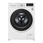 LG 8 kg / 6 kg Kombineret vaskemaskine/tørretumbler(Hvid) - Steam, Energiklasse E, AI DD™, Smart Diagnosis™ med Wi-Fi, F4DV508S0WE