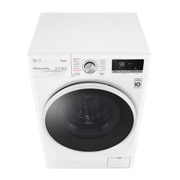 LG 8 kg / 6 kg Kombineret vaskemaskine/tørretumbler(Hvid) - Steam, Energiklasse E, AI DD™, Smart Diagnosis™ med Wi-Fi, F4DV508S0WE