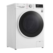 LG 8 kg / 6 kg Kombineret vaskemaskine/tørretumbler(Hvid) - Steam, Energiklasse E, AI DD™, Smart Diagnosis™ med Wi-Fi, F4DV508S0WE