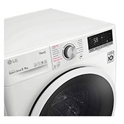 LG 8 kg / 6 kg Kombineret vaskemaskine/tørretumbler(Hvid) - Steam, Energiklasse E, AI DD™, Smart Diagnosis™ med Wi-Fi, F4DV508S0WE