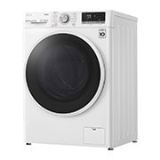 LG 8 kg / 6 kg Kombineret vaskemaskine/tørretumbler(Hvid) - Steam, Energiklasse E, AI DD™, Smart Diagnosis™ med Wi-Fi, F4DV508S0WE
