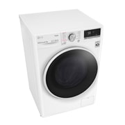 LG 8 kg / 6 kg Kombineret vaskemaskine/tørretumbler(Hvid) - Steam, Energiklasse E, AI DD™, Smart Diagnosis™ med Wi-Fi, F4DV508S0WE