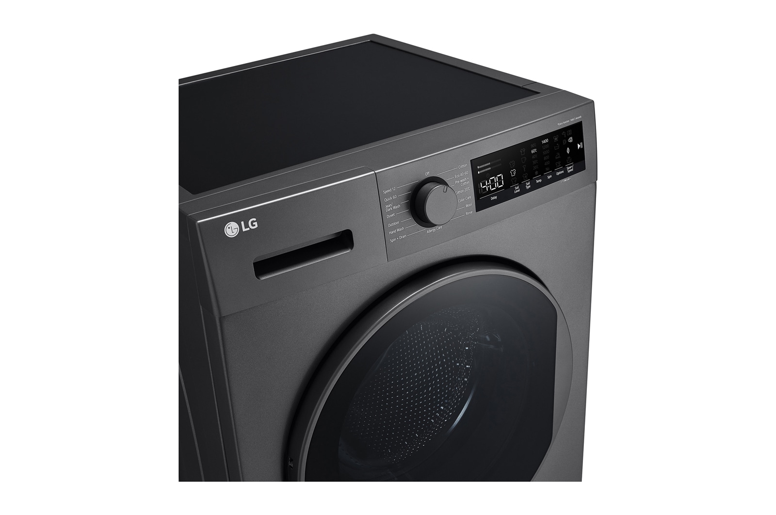 LG 9kg Vaskemaskin(Sort), Energiklasse A, Steam™, F4T2VYM1S