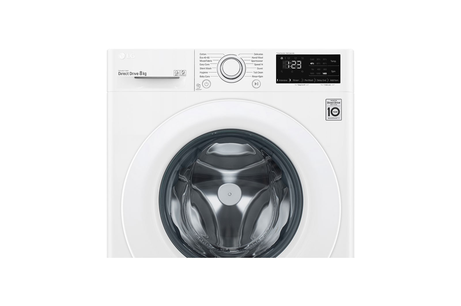LG 8 kg Vaskemaskine(Hvid) - Energiklasse C, AI DD™, Smart Diagnosis™, F4WP308N0W