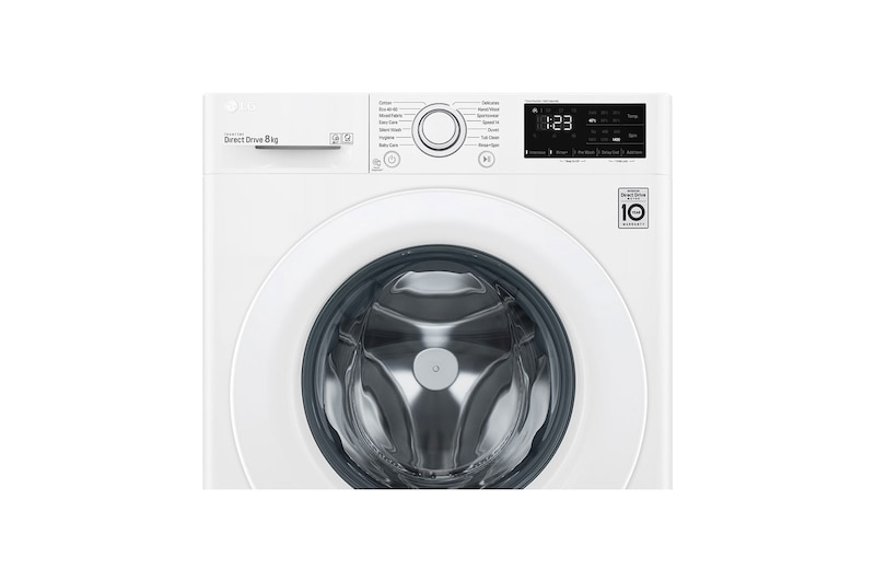 LG 8 kg Vaskemaskine(Hvid) - Energiklasse C, AI DD™, Smart Diagnosis™, F4WP308N0W
