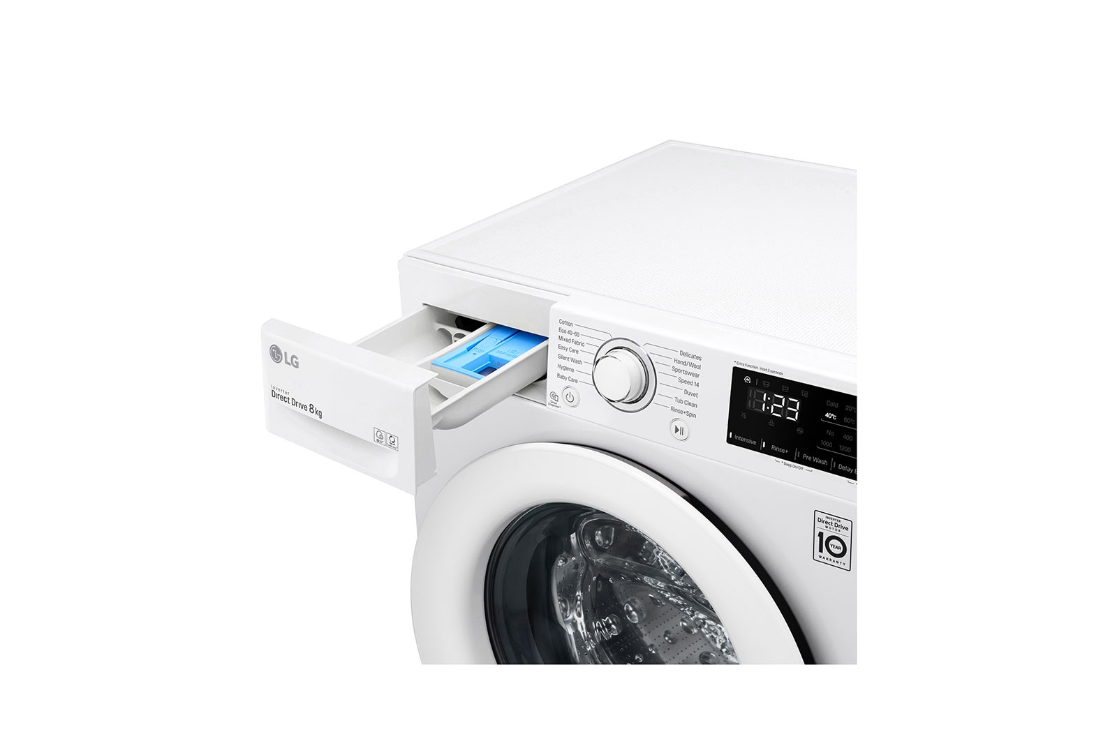 LG 8 kg Vaskemaskine(Hvid) - Energiklasse C, AI DD™, Smart Diagnosis™, F4WP308N0W