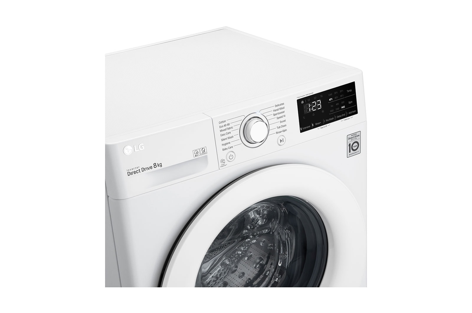 LG 8 kg Vaskemaskine(Hvid) - Energiklasse C, AI DD™, Smart Diagnosis™, F4WP308N0W