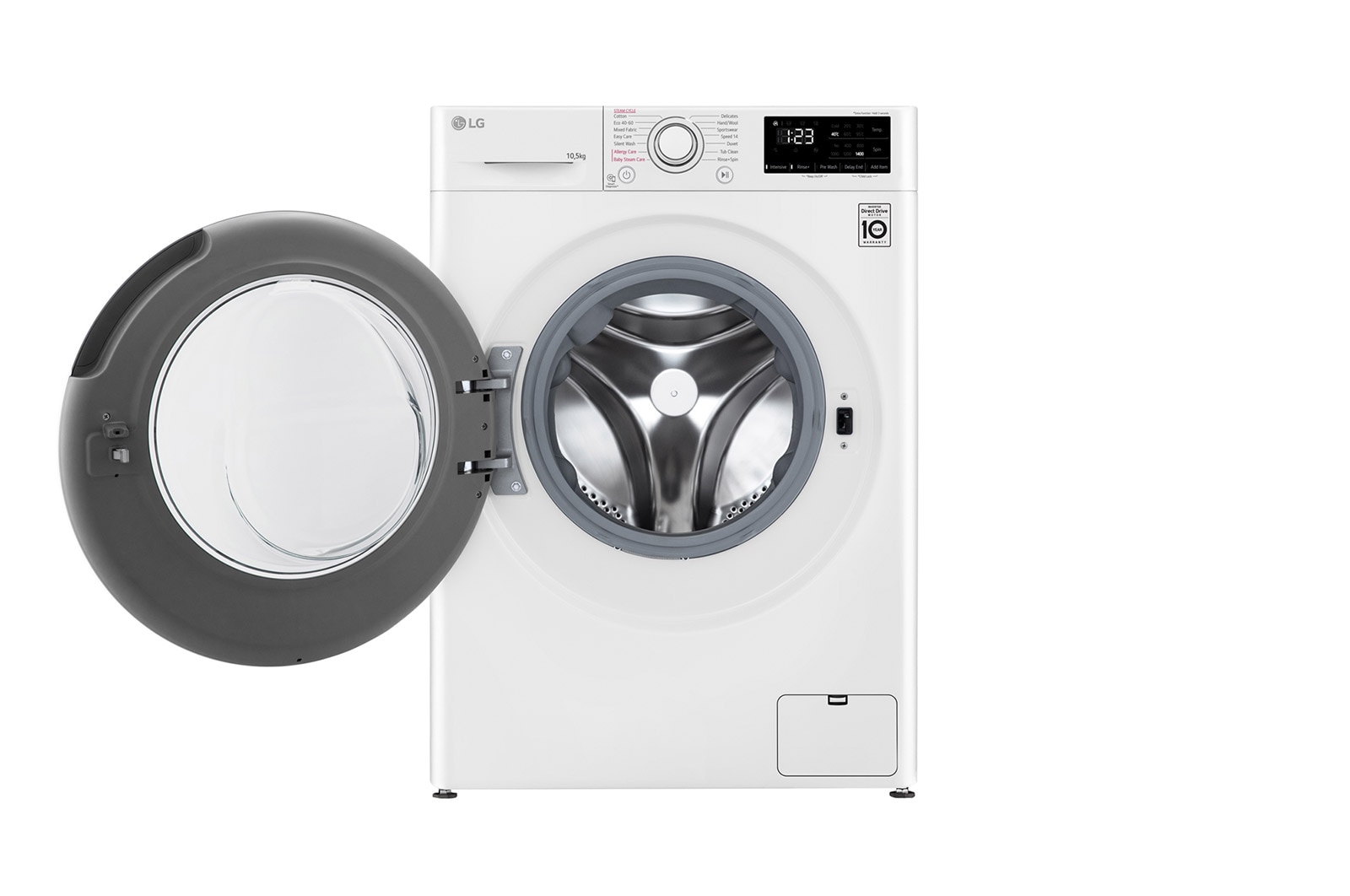 LG 10.5 kg Vaskemaskin(Hvit) - Energiklasse B, AI DD™, Steam™, Smart Diagnosis, F4WV210S0W