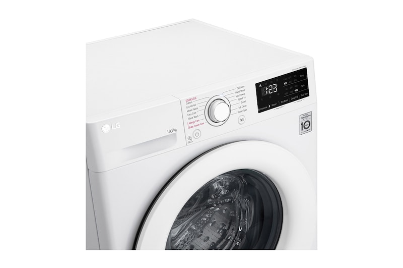 LG 10.5 kg Vaskemaskin(Hvit) - Energiklasse B, AI DD™, Steam™, Smart Diagnosis, F4WV210S0W