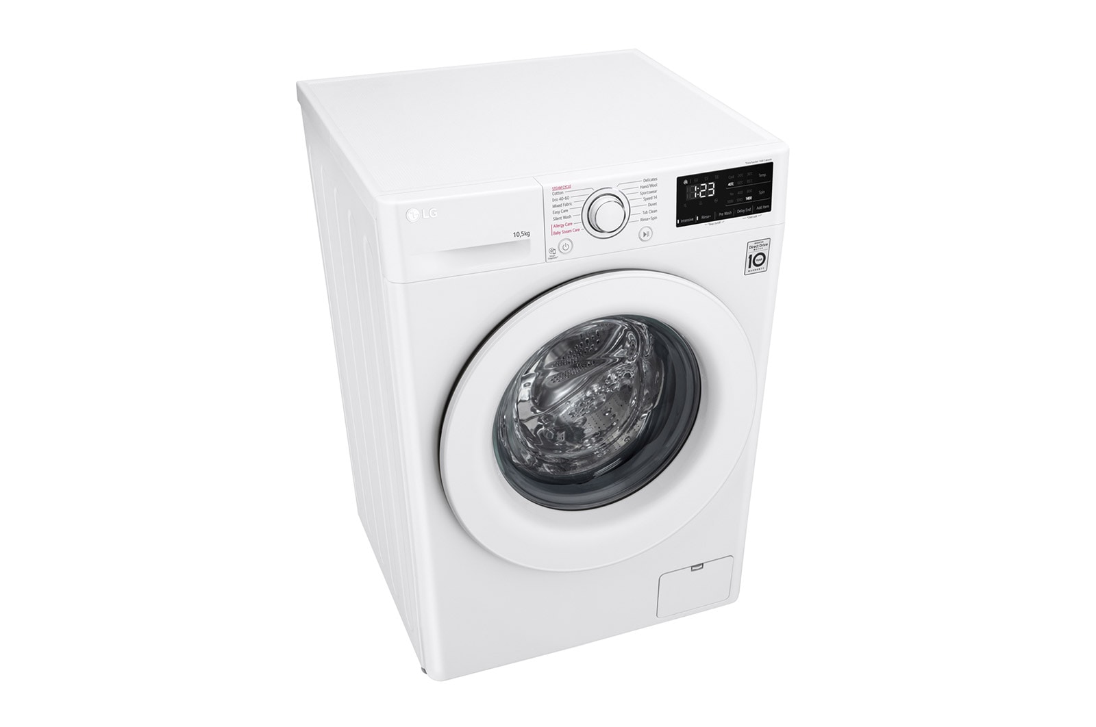 LG 10.5 kg Vaskemaskin(Hvit) - Energiklasse B, AI DD™, Steam™, Smart Diagnosis, F4WV210S0W